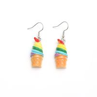 Fashion Design Simulation Food Korea Funny Cute Children Ice Cream Cone Earrings main image 5