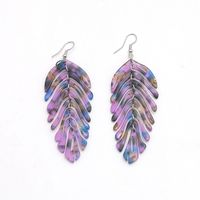 Fashion New Resin Personality Creative Leaf-shaped Earring European And American Simple Retro Trend Exaggerated Elegant Wild Earrings main image 6