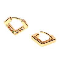 Hot Selling Fashion V-shaped Diamond Earrings Wholesale main image 4