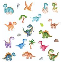 Cartoon Dinosaur World Wall Stickers Personality  Children's Room Wall Decoration Pvc Removable Stickers sku image 1