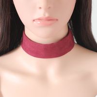 Retro Fashion Hot-saling Art Fan Suede Simple Wrinkled Flannel Necklace sku image 1