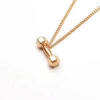 Hot-selling  Dumbbell Barbell Pendant Alloy  Necklace sku image 1