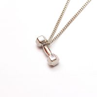 Hot-selling  Dumbbell Barbell Pendant Alloy  Necklace sku image 2