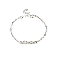 Fashion Hollow Bow Diamond Necklace Bracelet Anklet sku image 3