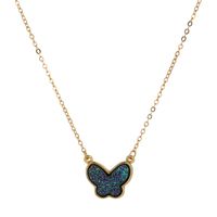 Hot-selling Creative Multi-color Crystal Cluster Butterfly  Fashion Wild Necklace sku image 3