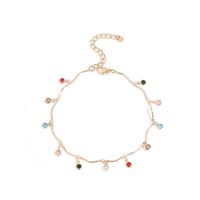 Fashion New Trendy Pendant Foot Ornaments Retro Simple Handmade Chain Ladies Alloy Anklets sku image 1