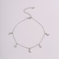 Fashion Exaggerated Moon Clavicle Retro Simple Diamond-studded Star Necklace For Women sku image 1