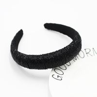 Mode High-end-schwamm Einfache Breitseitige Mode Handgefertigte Perlen Stirnband sku image 1