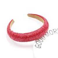 Fashion High-end Sponge  Simple Broad-sided Fashion Handmade Beaded Headband sku image 3