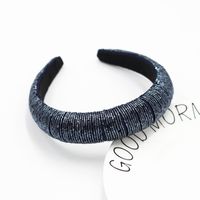 Mode High-end-schwamm Einfache Breitseitige Mode Handgefertigte Perlen Stirnband sku image 4