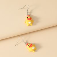 Cute Cartoon  Korea Fashion New Trend Little Yellow Duck Earrings sku image 1