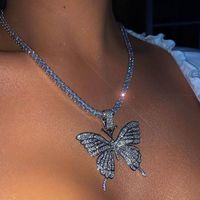 Moda Nuevo Collar De Mariposa Simple Multicapa De Diamantes De Imitación De Cristal Para Mujer main image 3