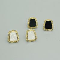 Hot Selling Fashion 925 Silver Needle New Black And White Earrings Wholesale main image 6