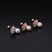 New Fashion Stainless Steel Threaded Earrings main image 5