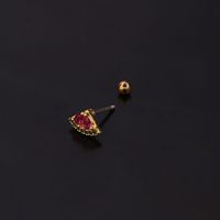 Ear Cartilage Rings & Studs Fruit 316 Stainless Steel  Copper Inlaid Zircon main image 3