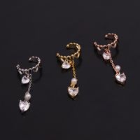 Korean Creative U-shaped Cartilage Ear Clip Inlaid Zircon Non-pierced Earrings main image 6