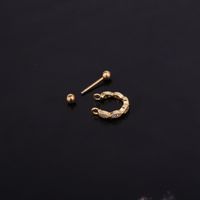 Ear Cartilage Rings & Studs Fashion U Shape 316 Stainless Steel  Copper Inlaid Zircon main image 6