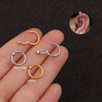 New Fashion  Stainless Steel Zircon Earrings main image 2