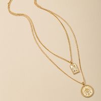 Hot Selling Fashion Double-layer Gold Coin Necklace Wholesale main image 3