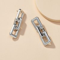 Fashion New 1 Pair Of Metal Chain Buckle Hot-selling Earrings main image 3
