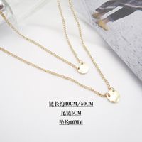 Hot Selling Fashion Double Layer Small Disc Necklace Wholesale main image 5