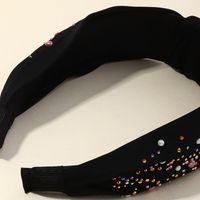 Korean  New Wide-brimmed Solid Color Fabric Headband main image 5