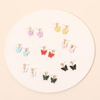Mode Nouvelle Marée Papillon Zircon Nouvelles Boucles D&#39;oreilles Acryliques Pour Femmes main image 3