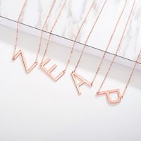 Hot Selling Fashion Simple Letter  26 English Letters Necklace main image 4