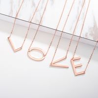 Hot Selling Fashion Simple Letter  26 English Letters Necklace main image 6