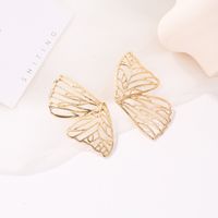 Hot Selling Fashion Exaggerated Metal Hollow Butterfly Earrings main image 4