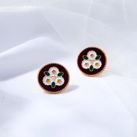 Flor Retro Port Style S925 Pendientes De Aleación De Plata De Moda Para Mujer main image 4