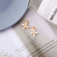 Flower Fashion New Wild Simple Opal Girls S925 Silver Needle Small Alloy Earrings main image 3