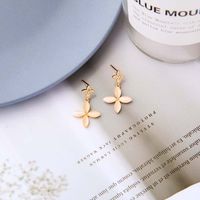 Flower Fashion New Wild Simple Opal Girls S925 Silver Needle Small Alloy Earrings main image 4