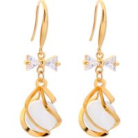 Opal Fashion C-shaped Fashion Wild Butterfly Alloy Earrings For Women main image 6