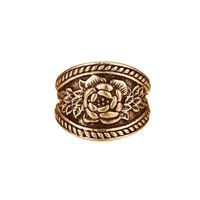 Hot Sale Fashion Geometric Retro Alloy Ring Flower Ring main image 2