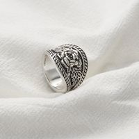 Hot Sale Mode Geometrische Retro-legierung Ring Blumenring main image 3