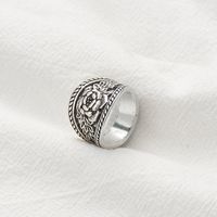 Hot Sale Fashion Geometric Retro Alloy Ring Flower Ring main image 5