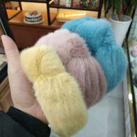 Hot Selling Fashion New Mink Hair Knotted Headband Wholesale main image 5