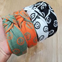 Hot Selling Fashion Women's Simple Fabric Smiling Face Knotted Headband main image 4