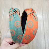 Hot Selling Fashion Women's Simple Fabric Smiling Face Knotted Headband main image 5