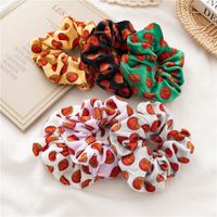 Golden Velvet Basketball Series Large Intestine Circle Elastic Hair Scrunchies main image 1