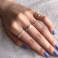 Niche  Freshwater Rice Beads Handmade Pearl Ring main image 1