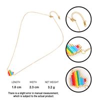 Hot Selling Fashion Hand-woven Colorful Love Necklace Wholesale main image 3