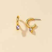 Fashion New 1 Pair Of Diamond Stud Hot-selling Earrings For Women sku image 1