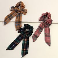 Hot Selling Fashion Stretch Fabric Long Streamer Hair Scrunchies Set Wholesale sku image 2