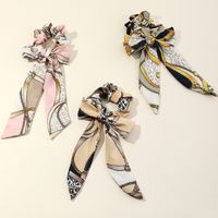 Hot Selling Fashion Stretch Fabric Long Streamer Hair Scrunchies Set Wholesale sku image 3