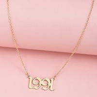 Women's Personality Simple Letter Necklace sku image 2
