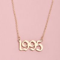 Women's Personality Simple Letter Necklace sku image 6