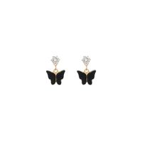 Mode Nouvelle Marée Papillon Zircon Nouvelles Boucles D&#39;oreilles Acryliques Pour Femmes sku image 9