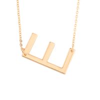 Hot Selling Fashion Simple Letter  26 English Letters Necklace sku image 5